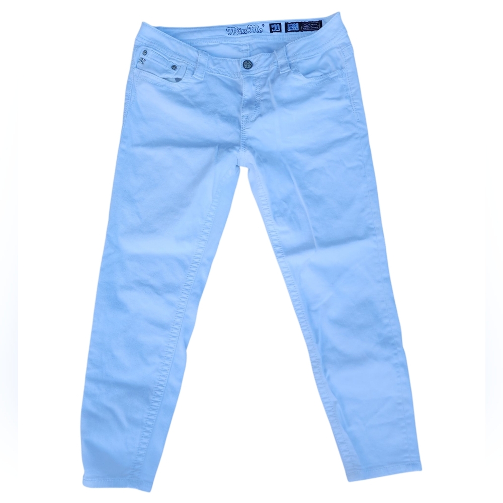 Miss Me White Denim Ankle‎ Skinny Size 31